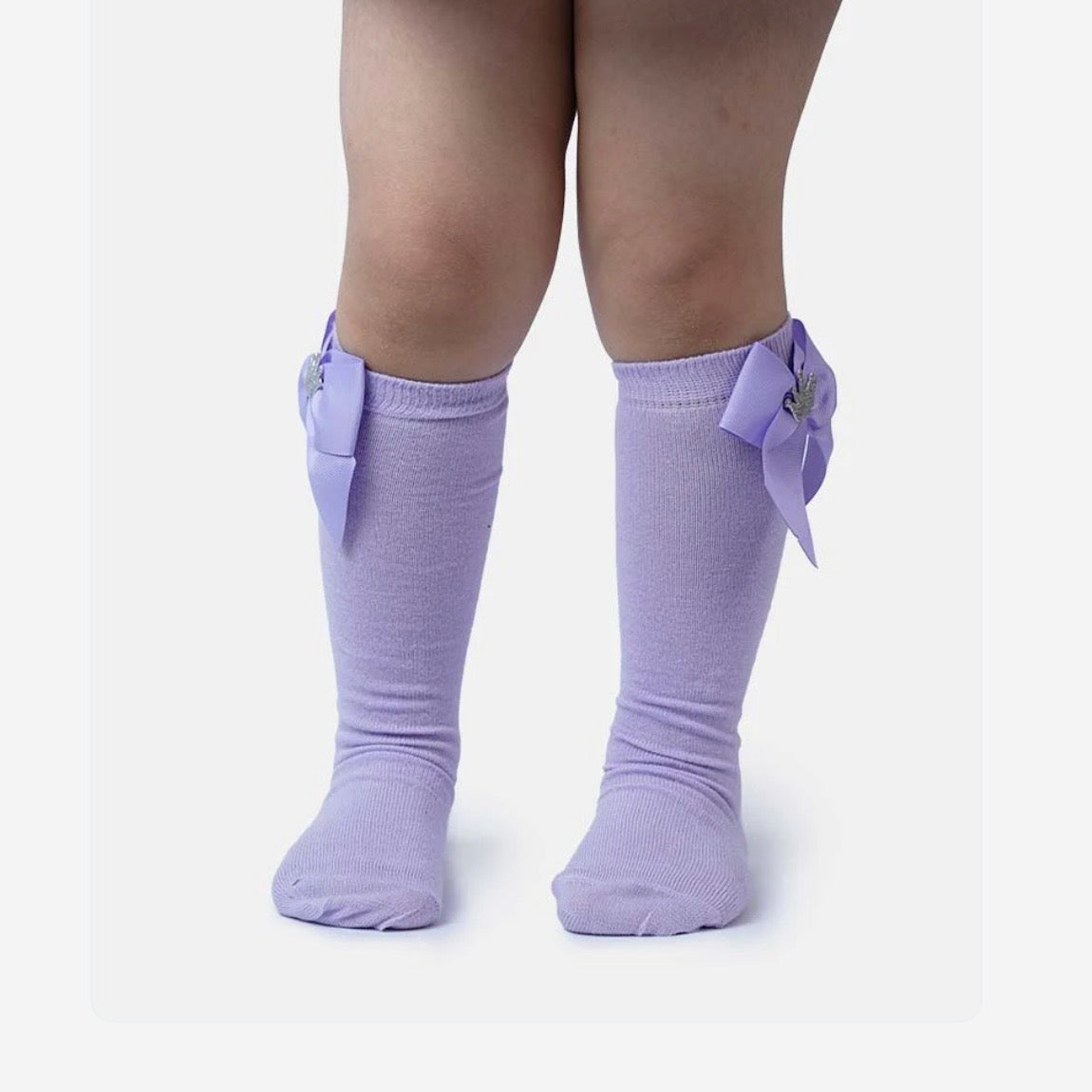 Luxury Baby Girl Knee Socks with Satin Bow π