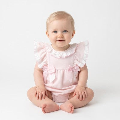 Pink Frill Sleeve Romper