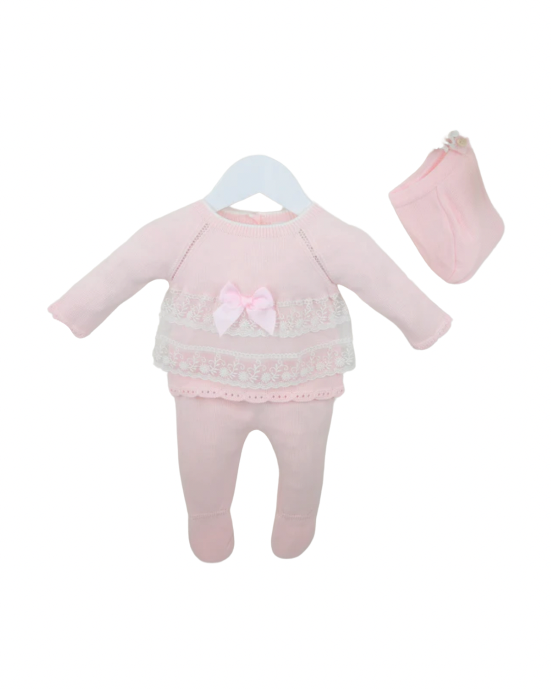 Newborn soft knitted 3 piece set