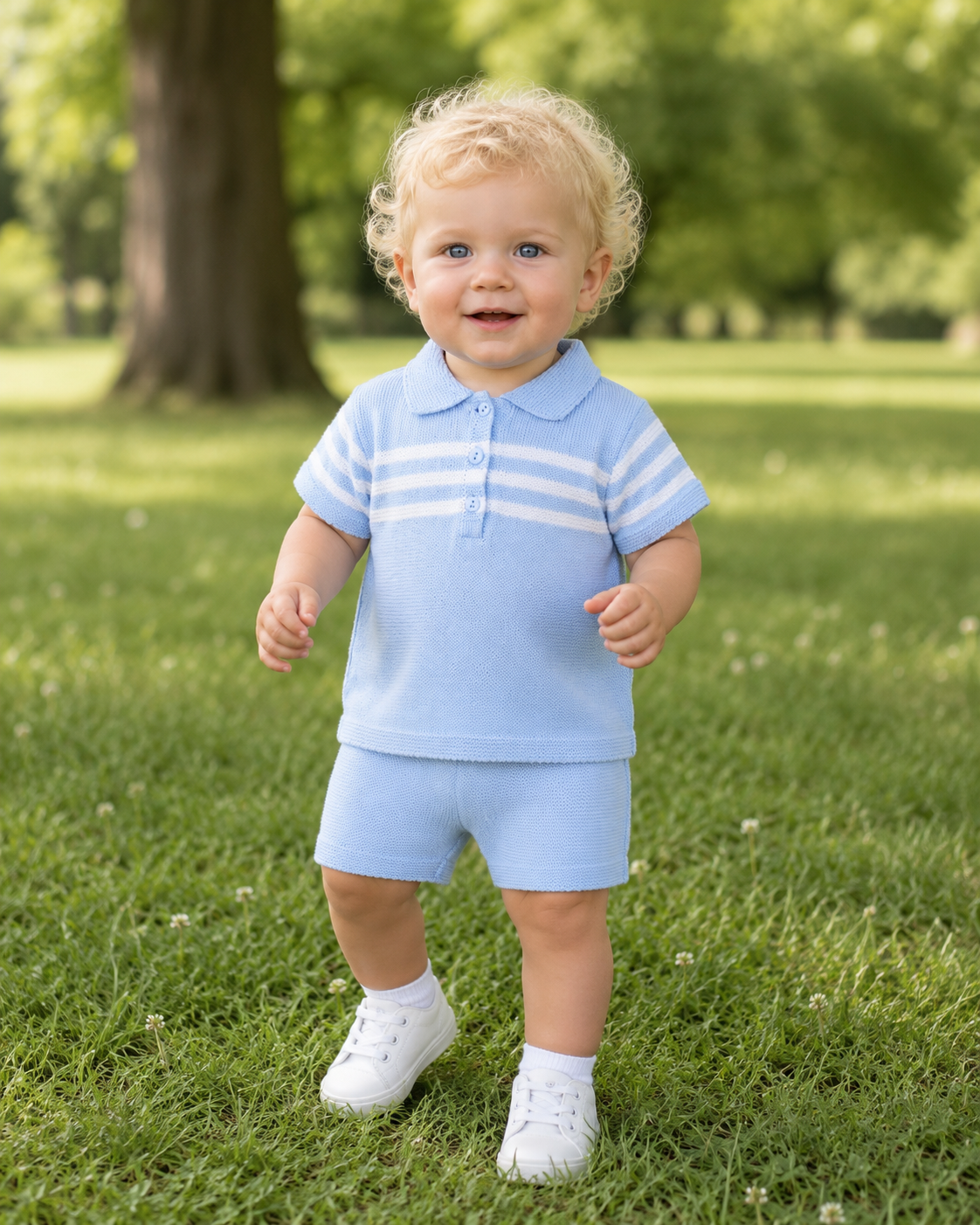 Fabulous pastel blue knit set