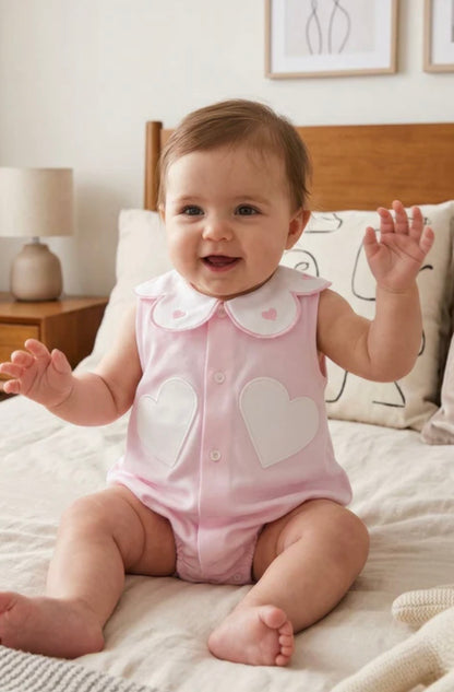 Girls one piece romper outfit.