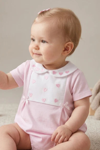 Beautiful pink cotton romper suit