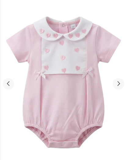 Beautiful pink cotton romper suit