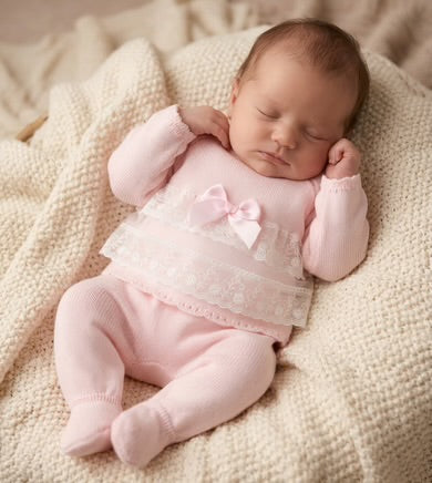 Newborn soft knitted 3 piece set