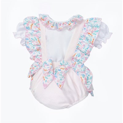 Pink Floral romper Set