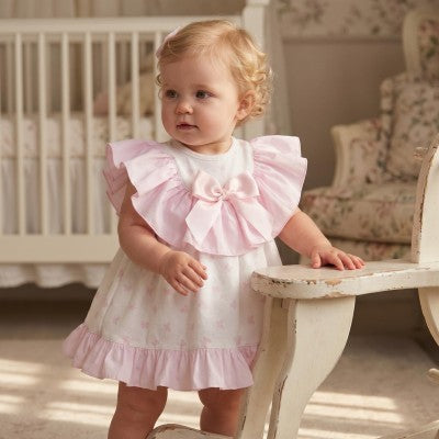 White Heart Print dress & pants set