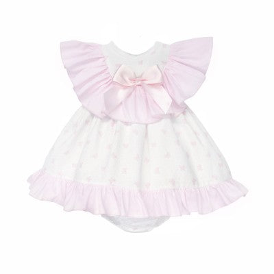 White Heart Print dress & pants set