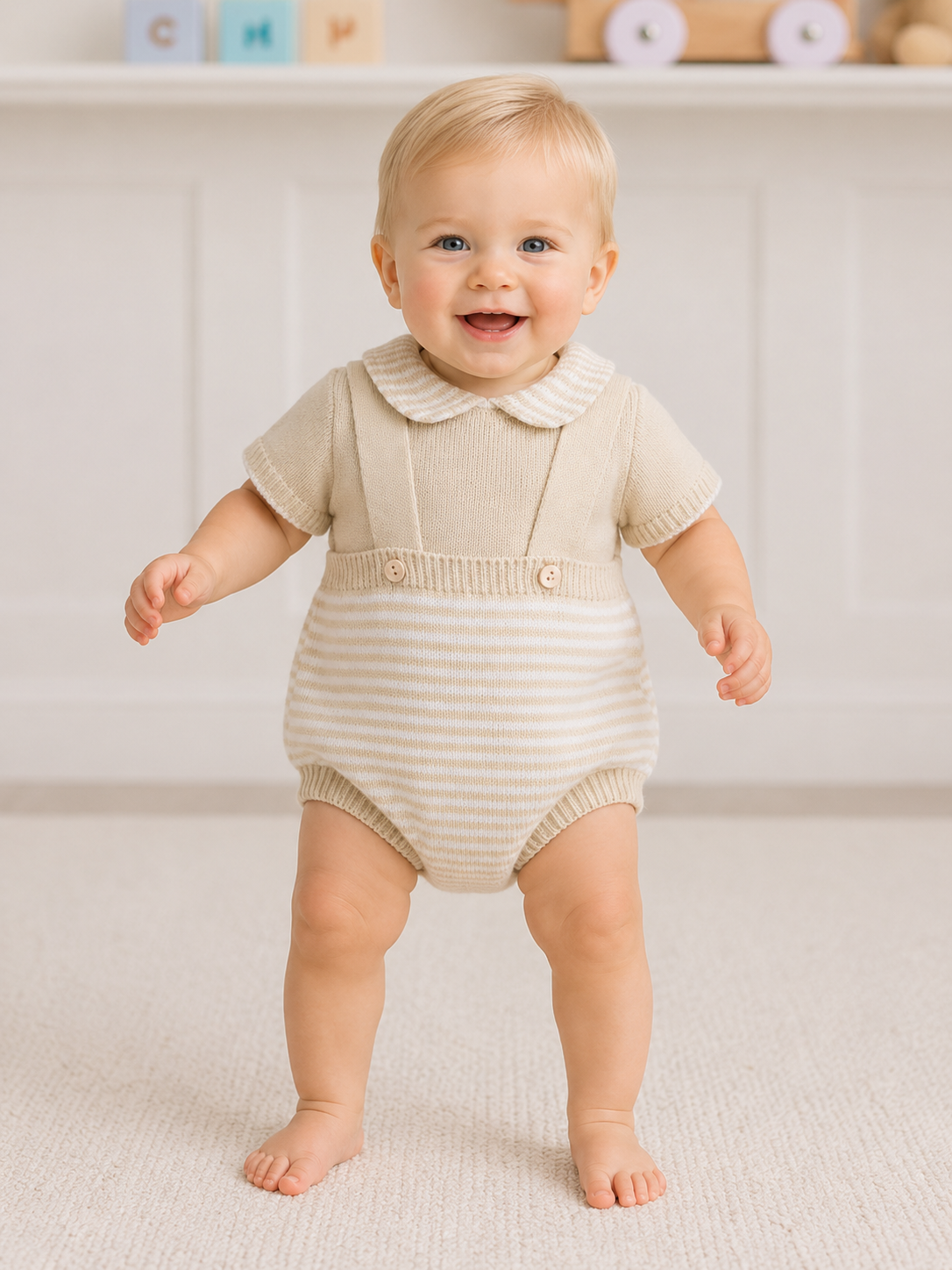 A super cute baby boys two piece suit for the new season.